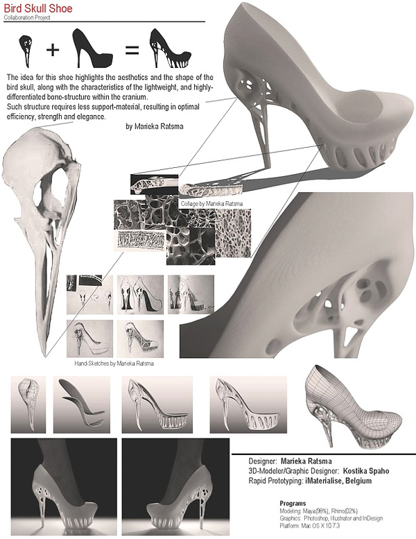 bird skull shoe