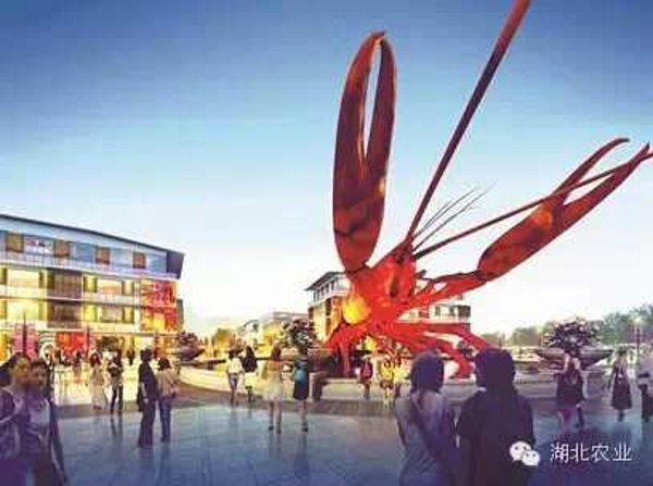 China giant crayfish statue
