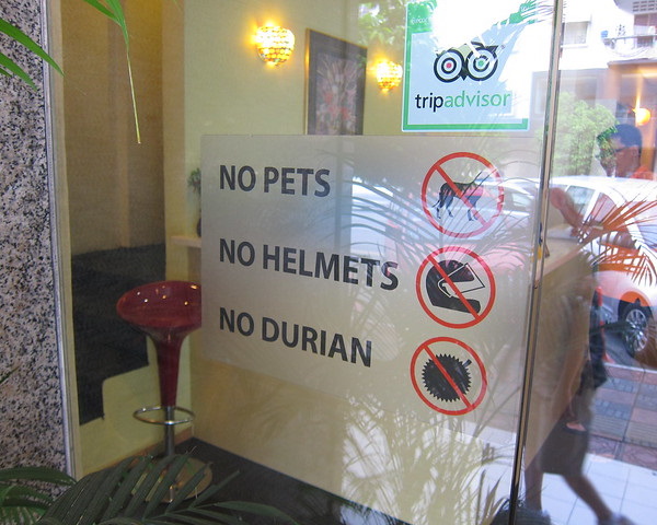 Fruitless: 10 Scents-sational ‘No Durian’ Signs