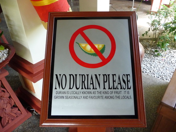 Fruitless: 10 Scents-sational ‘No Durian’ Signs