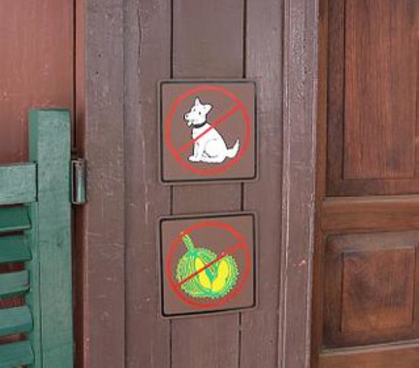 Fruitless: 10 Scents-sational ‘No Durian’ Signs