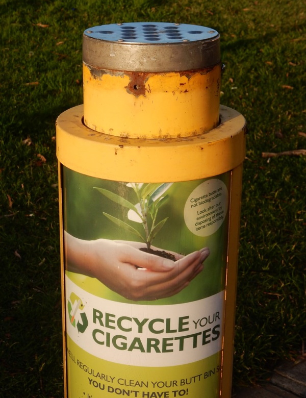 Has Bin: 10 Unfiltered Cigarette Butt Bins & Signs