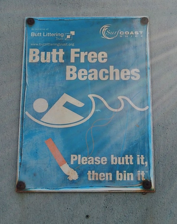 Has Bin: 10 Unfiltered Cigarette Butt Bins & Signs