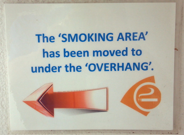 The Burn Identity: 10 Smokin’ Hot Smoking Area Signs